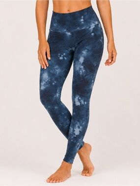 SPANX Look At Me Now Seamless High Rise Leggings S Blue Gray Tie Dye Compression